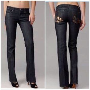 7 For All Mankind Peacock Midnight Mercer Jeans 26